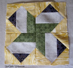 2nd Origami Star block for the Virtual Quilting Bee